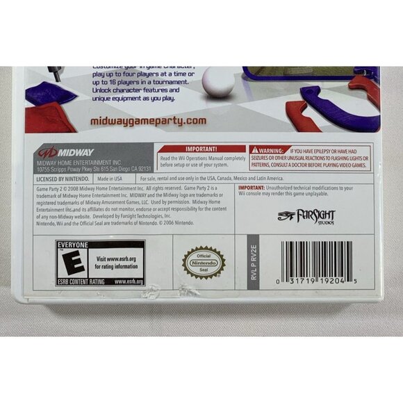 Game Party 2 Video Game 11 Games 2008 (Nintendo Wii) Complete with Manual Tested - Picture 5 of 5